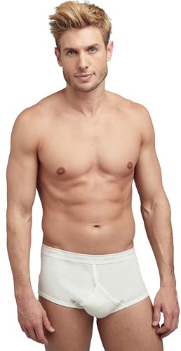 Jockey Men's Classic Cotton Rib Y-Front Brief, White, 3XL