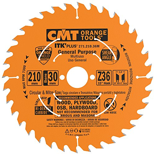 CMT ORANGE TOOLS 271.210.36M - LAMA CIRCOLARE (ITK-PLUS) HW 210X1.8/1.2X30 (+25) Z36 ATB+S