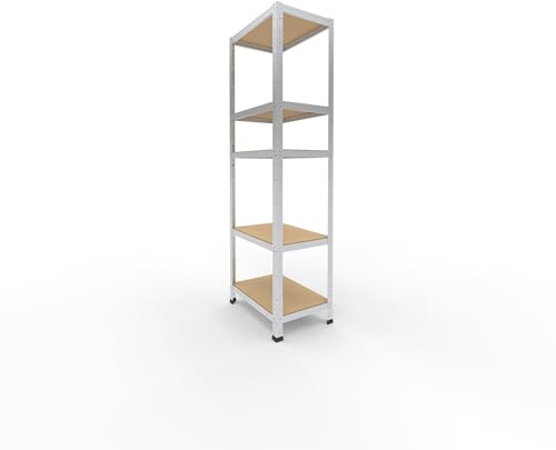 shelfplaza Home 180x40x60cm Schwerlastregal verzinkt mit 5 Böden x 175kg | Kellerregal · Lagerregal · Metallregal · Regale für Kellerraum · Steckregal · Abstellraum Regal