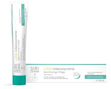 SIRIDERMA LIPID Intensivcreme | Lindert Trockenheit & Spannungsgefühle | Creme für sehr trockene, schuppige Haut bei Neurodermitis & Psoriasis (leicht duftend, 50 ml)