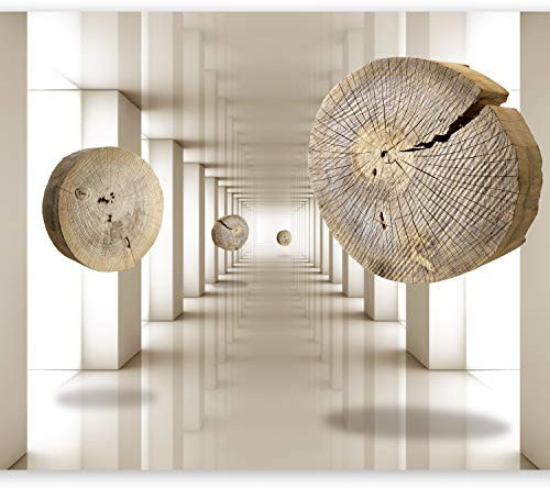 murando Fotomurales 400x280 cm XXL Papel pintado tejido no tejido Decoración de Pared decorativos Murales moderna Diseno Fotográfico madero Abstraccion 3D a-a-0191-a-b