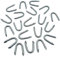 Merriway BH03719 Chiodo a U in Acciaio Anodizzato per Reti, Quantità 100 G, Bianco, 15 mm, Set di 100 Pezzi
