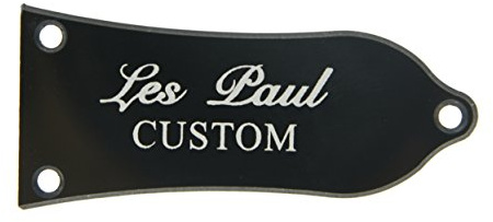 KAISH 2-lagig Weiß/Schwarz CUSTOM Druck Halsstab-Abdeckung für Epiphone Style Les Paul LP