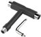 TRIXES Schwarzes 5-Wege-Roller/Skateboard/Longboard-Tool mit Schlüsseldreher, Skateboarding, Rollschuhlaufen, Longboarding, Extremsport, Skateboard-Toolkit, Multi-Key-Tool