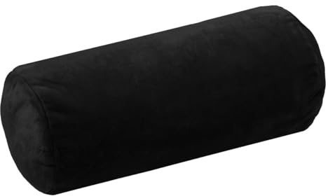 Stof - Polochon - Taille 20x45 cm - 100% Polyester - Couleur Noir - Modèle Doudou - Linge pour Maison - Doux et Confortable pour Nid Douillet - Lavable 30°