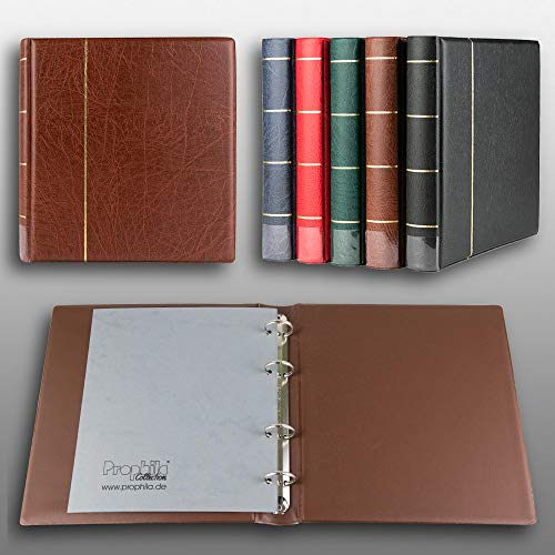 Prophila Reliure pour Monnaies, Billets, Lettres et Cartes Postales, Brun