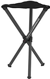 Walkstool - Modell Basic - Schwarz - 3-Beiniger Klapphocker aus Aluminium - Sitzhöhe 50 cm - Klapphocker Faltbar, Belastbar mit 150 kg - Hergestellt in Schweden