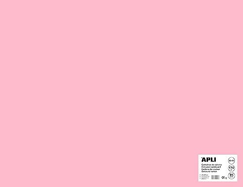 APLI 14261 - Rosa kartong 50 x 65 cm 170 g 25 ark
