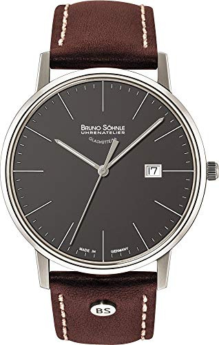 Bruno Söhnle Herren-Armbanduhr Stuttgart I Big Analog Quarz Leder 17-13175-841