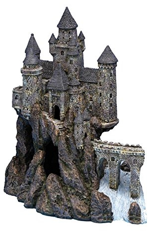 Penn-Plax Age-of-Magic Wizard’s Castle Aquarium Decoration – Safe for Freshwater and Saltwater Fish Tanks,Extra Large – Part A,16