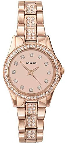 Sekonda Joanne Womens Analogue Watch 27mm dial Rose Gold Alloy Strap