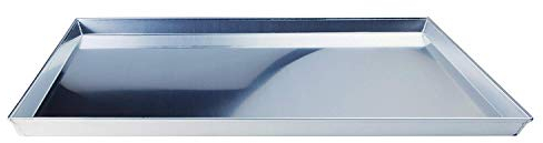 Pentole Agnelli COAL49/340 Teglia Rettangolare in Lega d'Alluminio 3003 con Orlo, Argento, 60 x 40 cm, 1 Pezzo