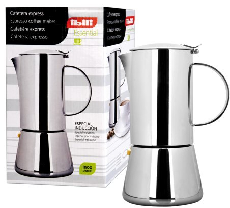 IBILI - Express-Kaffeekocher Essential, 6 Tassen, 300 ml, Edelstahl, für Induktionsherde geeignet