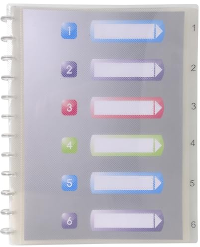 Exacompta - Réf. 86320E - 1 Protège-documents amovibles à anneaux - 30 pochettes cristal lisse - intercalaires rigides imprimés détachables - couverture en polypro rigide - couleur cristal