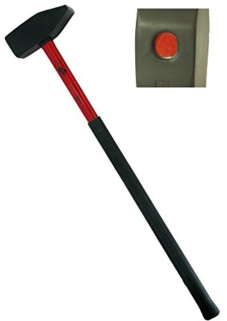 Vorschlaghammer 5000 g (5 kg) – 90 cm Fiberglasstiel & Anti-Rutsch-Griff – Massiver Bau- & Abbruchhammer für Fundamente, Beton & Tiefbau – Extreme Schlagkraft