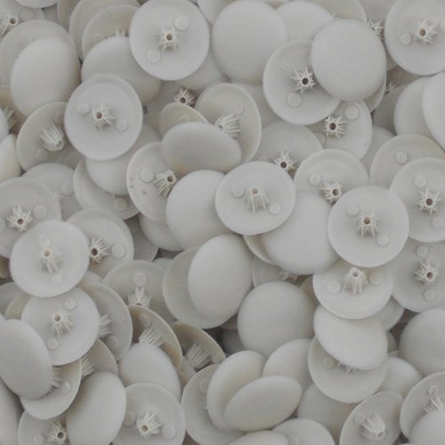 Snap-On Bifix Cover Caps to Use with Phillips Ph2 & Pozidrive Pz2 Pozi Screws - Pack of 50 Biffix Covers : Cream