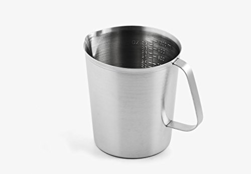 Weis 18590 Vaso Medidor 500 ml, Acero Inoxidable, Plata, 9 x 9 x 10.5 cm