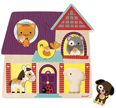 Janod J07078 Puzzle Musicale, Legno, i Miei Piccoli Amici