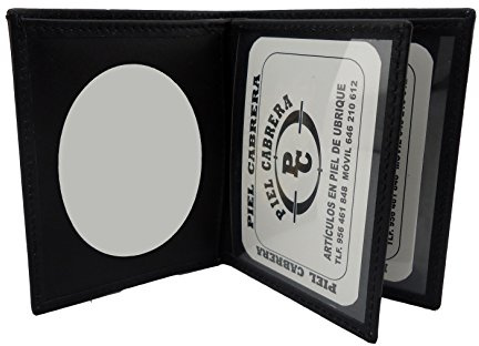 Cartera Porta Placa Tipo Libro con Bandera para Guardia Civil, Policia Local, Proteccion Civil, Seguridad Privada, Cruz Roja.
