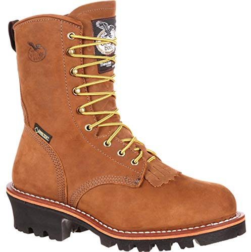 Georgia Boot Steel Toe GORE-TEX® Waterproof 400G Insulated Logger Boot, Worn Saddle, Size 10(M)