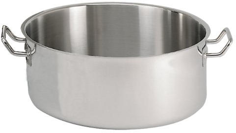 De Buyer - 3444.60 - Faitout sans couvercle (ou bassine à ragoût) en inox - Diamètre 60