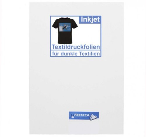 A3 T-Shirt Folie 100x, dunkle Textilien bedrucken - mit Inkjet Bügelfolie Transferfolie