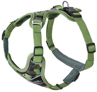 HUNTER Geschirr Divo Up Camouflage grün L | Nylon, ergonomisch geformt, 5-Fach verstellbar, mit angenehmer Polsterung, Farbe: Grün, Größe: L