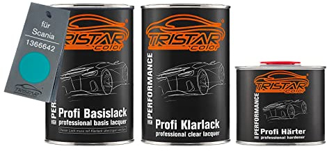 TRISTARcolor Autolack Set Dose spritzfertig für Scania 1366642 Blue Basislack + 2K Klarlack 2,5L