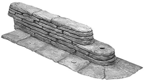 2032-1-1 Bedrocks Trim-Free Lawn Edging – Gray, – tural Stacked Design Bedrock Garden Edging, 10', Slate 9 (10 peices)