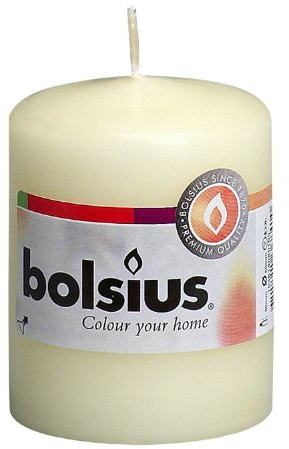 Bolsius Glatte Stumpenkerzen - Elfenbein - 10 Stück - 8 cm- Dekorative Haushaltkerzen - Länge Brenndauer 17 Stunden - Unparfümierte