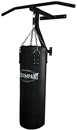 Bad Company Klimmzugstange, Boxsack und Wandhalterung im Set I gefüllter Sandsack 90 x 30 cm (23 kg) inkl. Stahlkette und Befestigungsmaterial I BCA-109