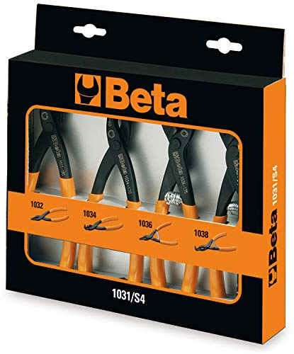 Beta 10310000 Internal and External Circlip Plier Set, 4 Pieces