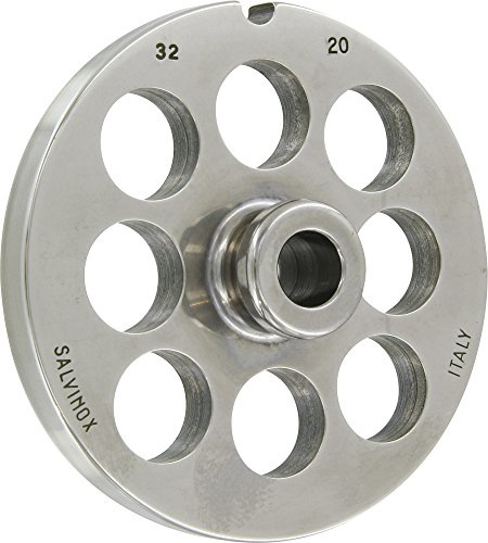 REBER PIASTRA TRAFILA PIASTRA TC. 32 D. 20 INOX ACCIAIO INOX 18/48 per tritacarne elettrico n.32 diametro fori:20 millimetri