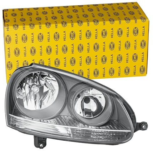 HELLA 1EG 247 007-421 Scheinwerfer - VW Golf 5 (1K1) - grau - ECE | Kompatibel mit: VW GOLF V