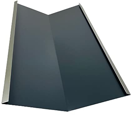 Kehlbleche 2 m lang Aluminium farbig 0,8 mm (klein, Anthrazit RAL 7016)