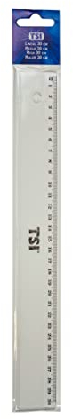 TSI Lineal 30 cm, transparent, Art. Nr. 46030