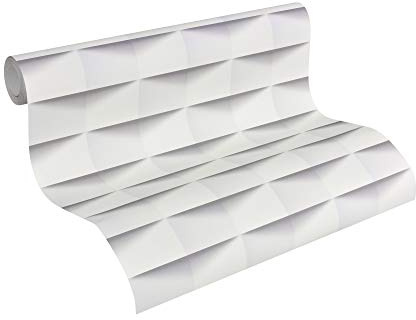 A.S. Création Papier peint Authentic walls grisaille blanc 10,05 m x 0,53 m 302481