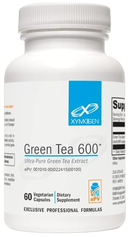 XYMOGEN Green Tea 600 - Antioxidant & Immune Support - 600 mg Green Tea Aqueous Extract - Vegetarian, Gluten-Free & Non-GMO - 60 Capsules