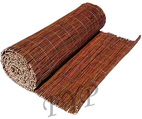 FORYOURPROTECTION Weidenmatte Weidenzaun Sichtschutz Windschutz 120 x 600 cm Weidenzaunmatte für Garten, Balkon und Terrasse