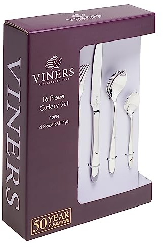 Viners Eden 16 Piece 18/10 Silver Stainless Steel Cutlery Set