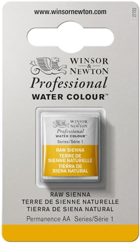 Winsor & Newton Half Pan Professional Water Colour, Raw Sienna