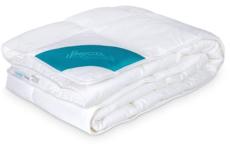 SleepCOOL 4 Jahreszeiten Bettdecke, 155x220cm, Ganzjahresbettdecke, Temperaturregulierend, Optimale Schlaftemperatur, Weniger Schwitzen, Nicht Frieren, Besser Schlafen