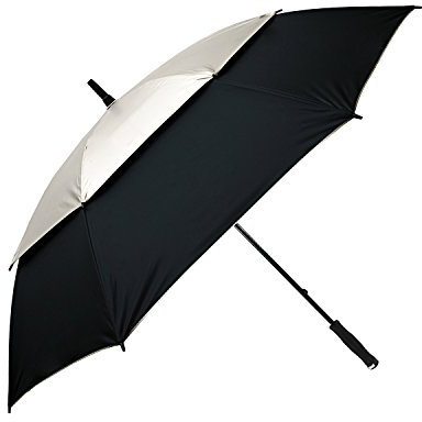 Natico Belüfteter UV-Golf-/Strandschirm, schwarz/Silber, Einheitsgröße, Belüfteter UV-Golf-/Strandschirm