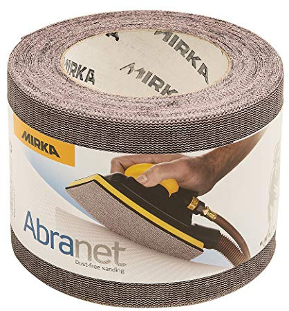 Mirka Schleifrolle Abranet 93 mm x 10 m Klett Korn P120 | Netz-Schleifrolle mit Klett ideal für Holz Spachtel Lack Kunststoff Schleifen hohe Flexibilität und Staubabsaugung