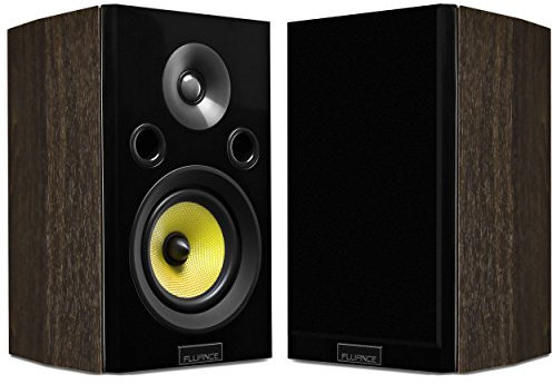 Fluance Signature HiFi 2-Way Bookshelf Surround Sound Speakers for 2-Channel Stereo Listening or Home Theater System - Natural Walnut/Pair (HFSW)