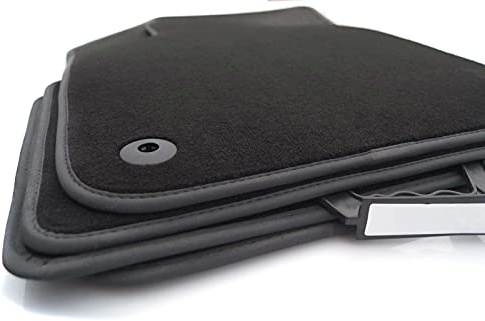 Fußmatten passend für VW Golf 7 8 Velours Premium Autoteppich Matten Passgenau Automatten 4-teilig Schwarz Original Befestigung