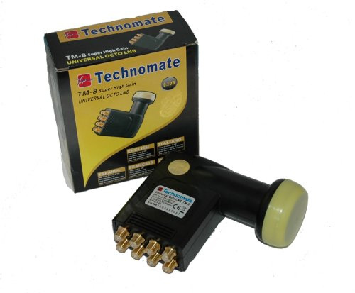 Technomate TM-8 0.1 dB Universal Octo 8 Super High Gain Output LNB