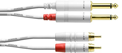 CORDIAL Câble audio double jack/Rca 3 m blanc