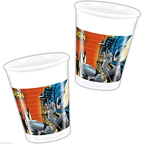 8 Bicchieri di plastica Batman 200 ml