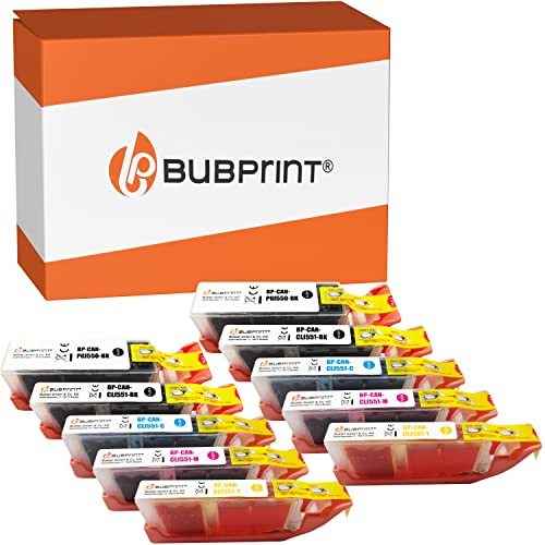 Bubprint 550XL 551XL 10 Druckerpatronen kompatibel als Ersatz für Canon PGI-550 CLI-551 XL für Pixma IP7200 IP7250 IX6850 IP8750 MG5450 MG5550 MG5650 MG6350 MG6650 MG7150 MG7550 MX725 MX920 MX925